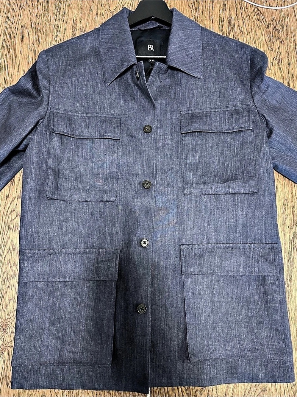 [Brand new] Banana Republic European Flax Linen Utility Jacket Blue Small NWT